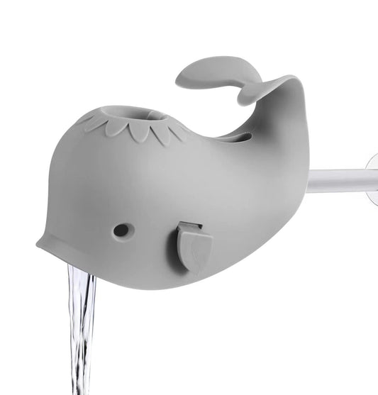 Bath Spout Cover Protector for Kids Toddlers, Universal Fit -Whale (Gray)
