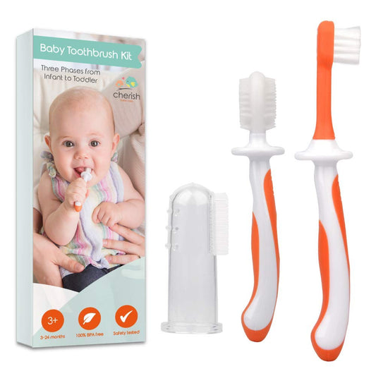 Bpa-Free Baby Toothbrush Set (3-24 Months)