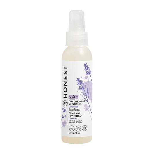 Conditioning Hair Detangler | Leave-In Conditioner + Fortifying Spray | Tear-Free, Cruelty-Free, Hypoallergenic | Lavender Calm, 4 Fl Oz