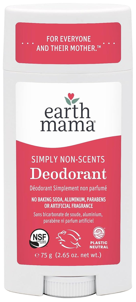 Non-Scents Deodorant Fragrance-Free + Safe for Sensitive Skin, Pregnancy and Breastfeeding 2.65oz