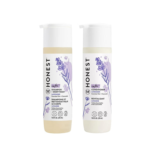 Silicone-Free Conditioner & 2-In-1 Cleansing Shampoo + Body Wash Duo | Gentle for Baby | Naturally Derived | Lavender Calm, 20 Fl Oz
