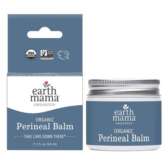 Organic Perineal Balm by Earth Mama Naturally Cooling Herbal Salve for Pregnancy and Postpartum Relief with Witch Hazel & Calendula, 2Floz